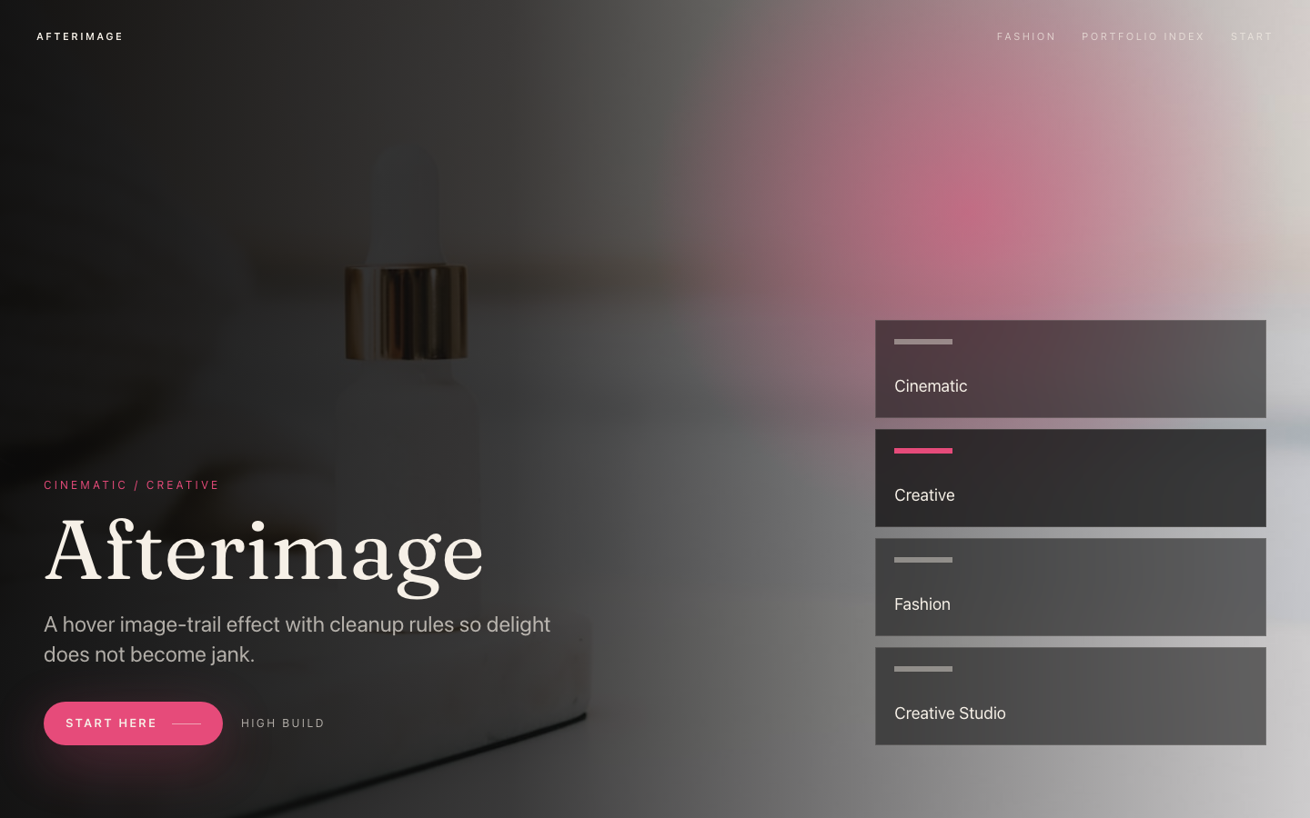Afterimage preview