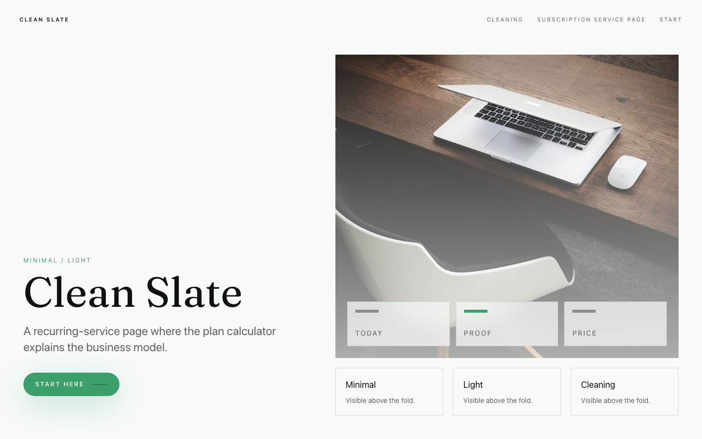 Clean Slate preview