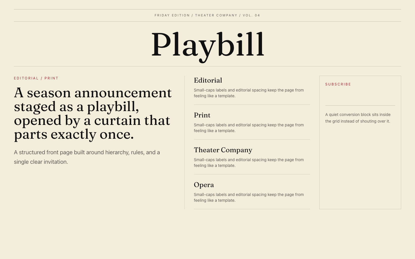 Playbill preview
